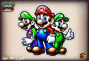 Mario and Luigi tattoo idea