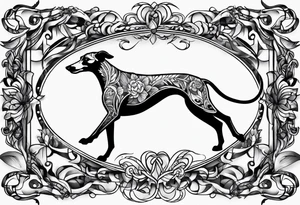 Running greyhound tattoo idea