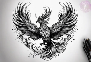 Rising phoenix tattoo idea