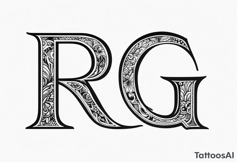 R G initial tattoo idea