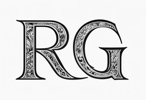 R G initial tattoo idea
