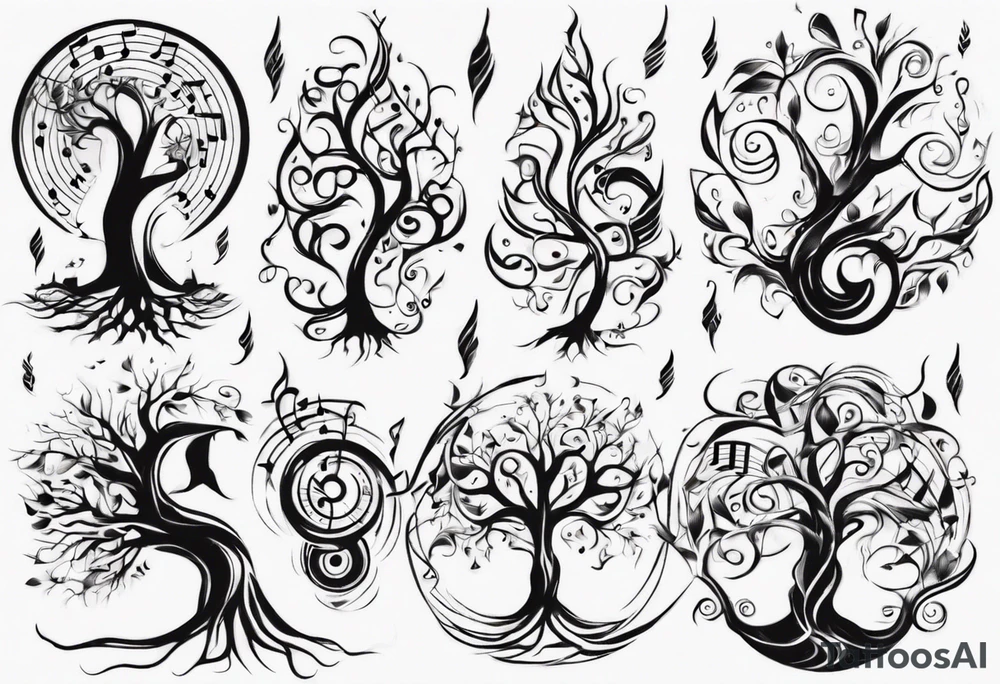 music tree tattoo idea