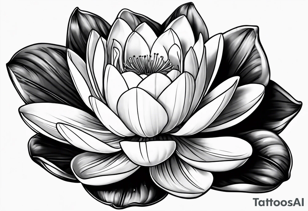 Violets, water lily tattoo idea