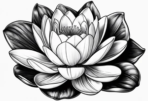 Violets, water lily tattoo idea