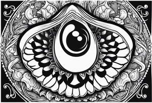 Small open oyster with a small world on the inside tattoo idea