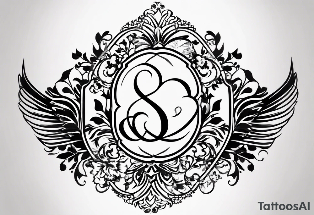 I would like a tattoo that covers the forearm, but with a light and airy design, leaving a lot of white space between the elements. The design should symbolize love and family, subtly incorporating the initials SDCM. I envision simple symbols like a rose or a heart, a dove, or a tree of life, with fine lines and an understated style. The tattoo should have a harmonious look while staying minimalist. tattoo idea