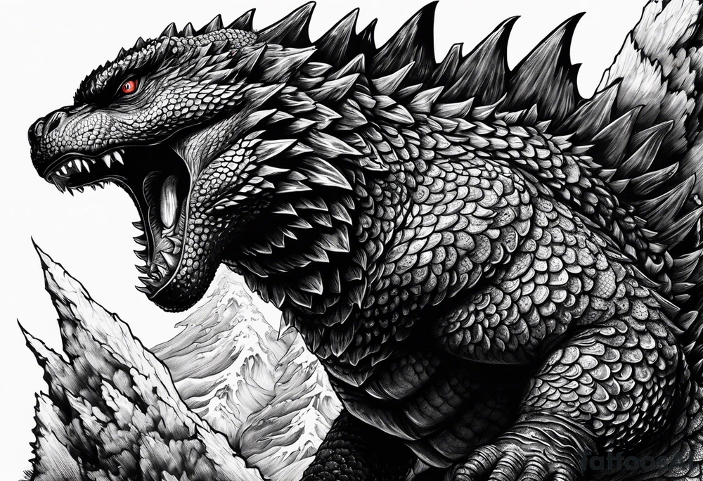 Godzilla millenium tattoo idea