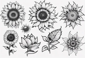 sunflower tattoo idea