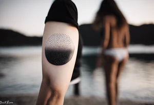 Áries, mar, por do sol, deusa oxum tattoo idea