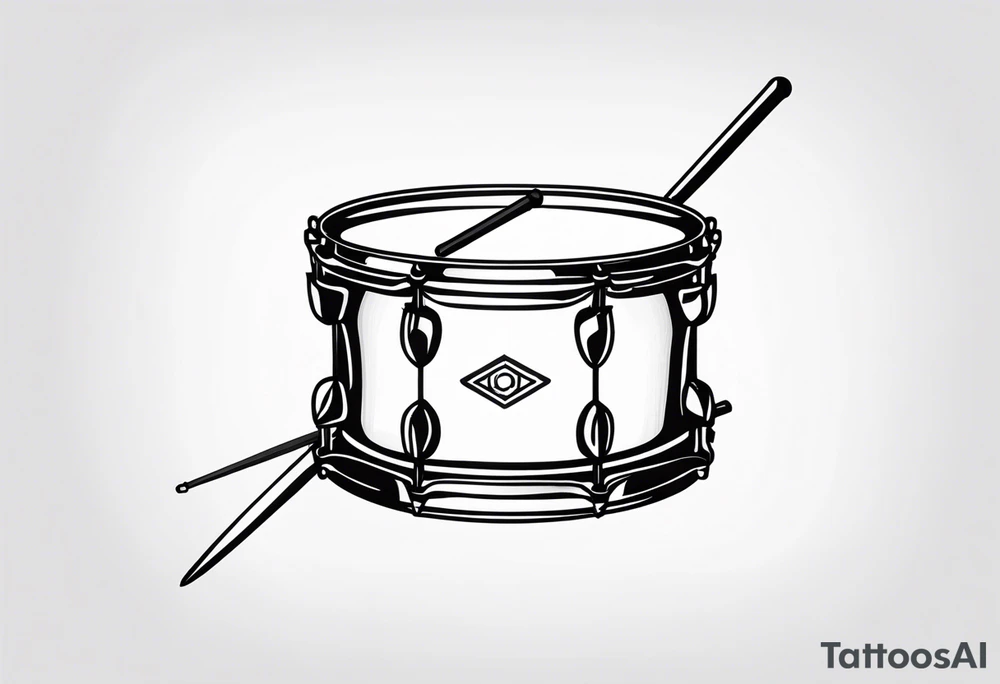 Very simple drumhead and sticks tattoo idea