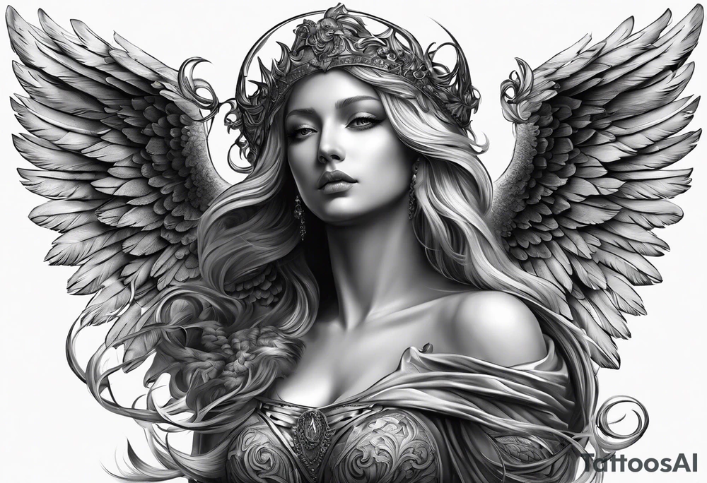 angel of death 3d tattoo idea