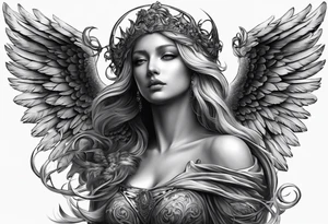 angel of death 3d tattoo idea