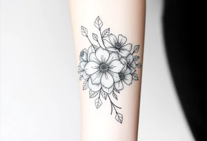 Large floral design tattoo idea