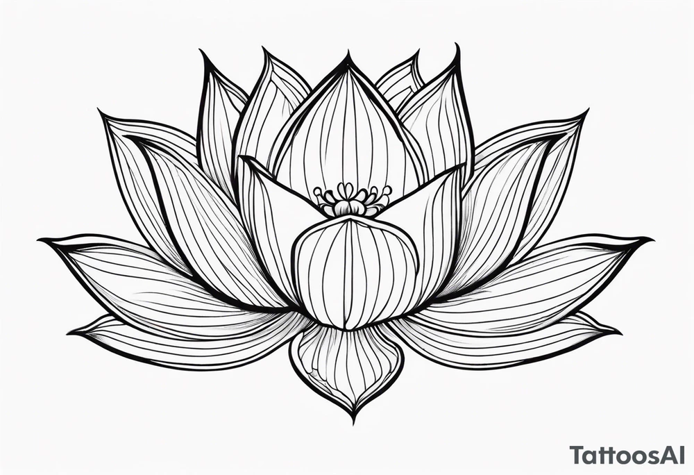 simple lotus flower tattoo idea