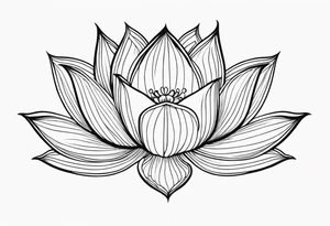 simple lotus flower tattoo idea