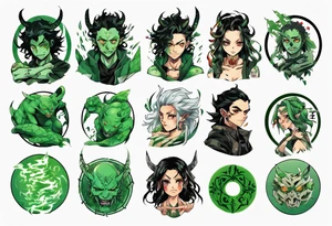 Demon Slayer
Anime
Green tattoo idea