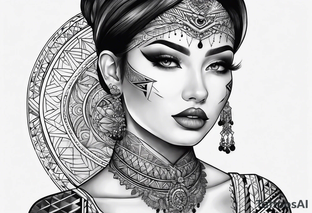 Side of neck tattoo idea