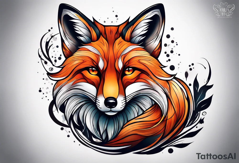 animal fox tattoo idea