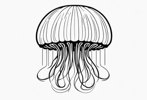 jellyfish with long tentacles tattoo idea