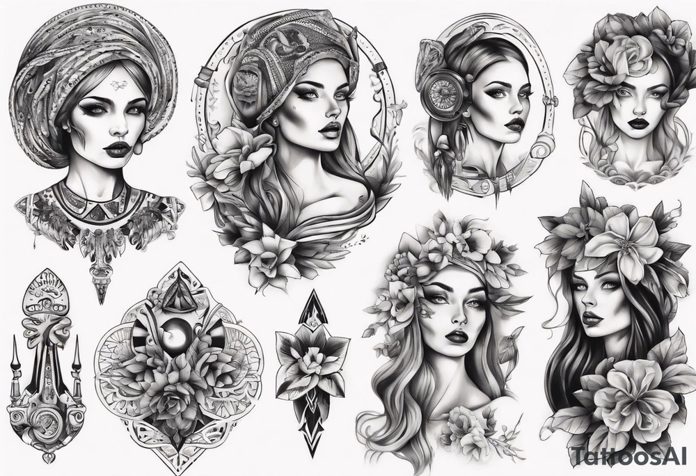 Beautiful Ukrainian Woman tattoo idea