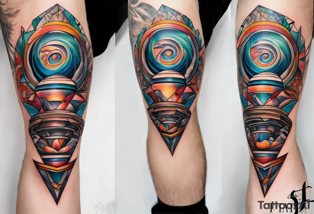helical pier on knee tattoo idea