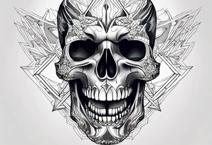 skull mouth open tattoo idea