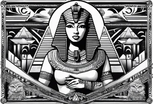 egyptian theme , cleopatra , pyramids,  all seeing eye tattoo idea