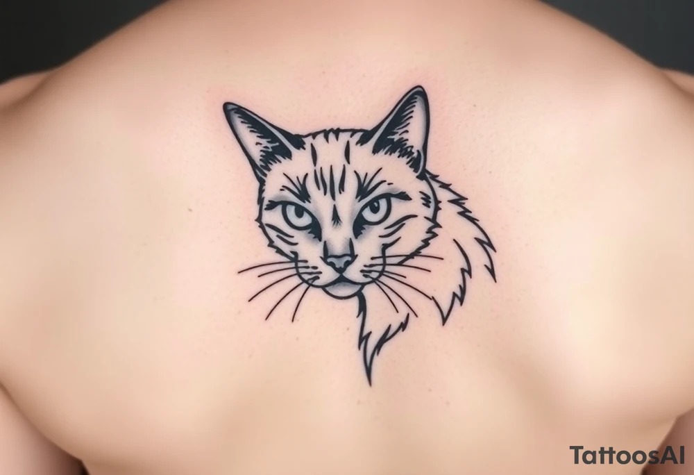 black cat tattoo idea