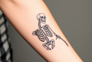 Detailed Skeleton cowboy tattoo idea