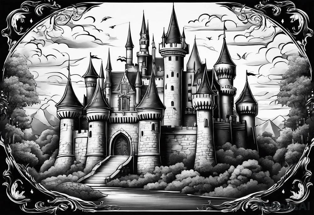 castle tattoo idea