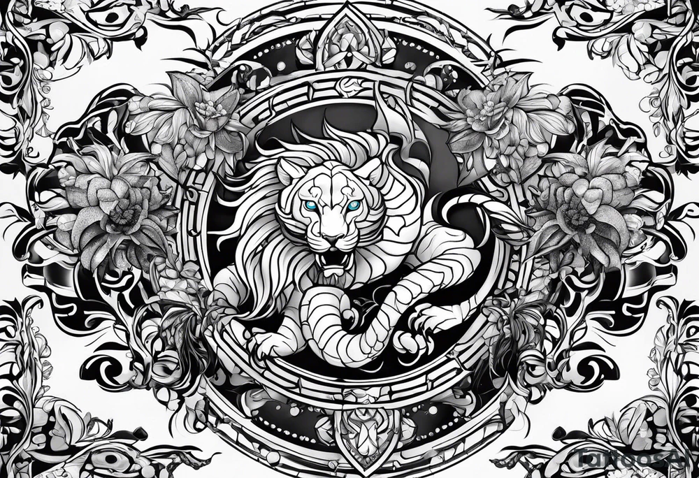 Scorpio and Leo mix tattoo idea