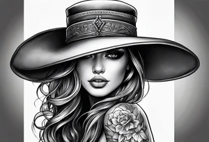 wearing a hat tattoo idea