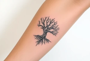 tree of life with cosmic roots and celestial branches tattoo idea