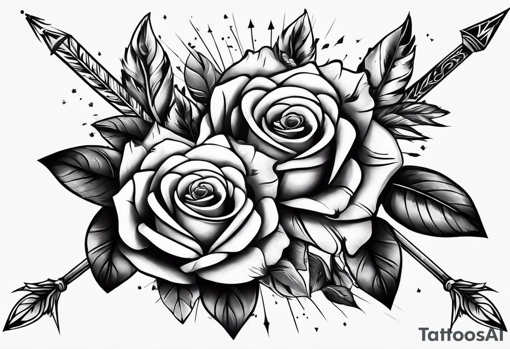 five Indian arrows going through a one rose for a forearm tattoo idea five Indian arrows going through a one rose for a forearm tattoo idea