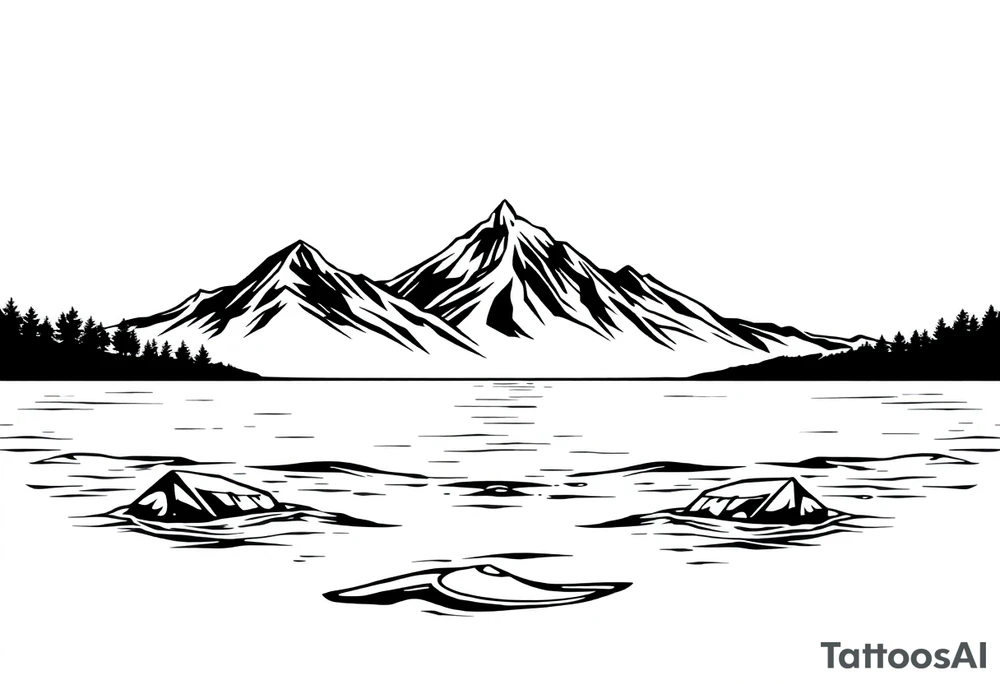 water, lake, family tattoo idea