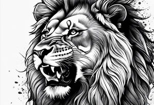 lion roar tattoo idea