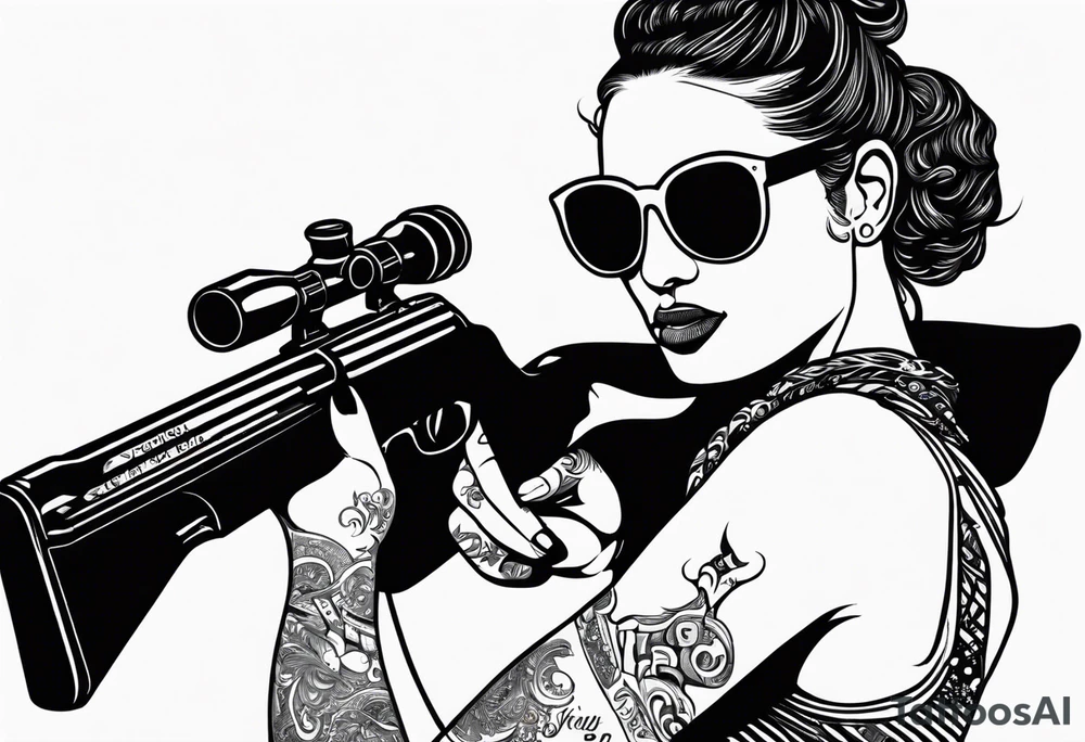 capricorn with sunglasses and a shotgun tattoo idea