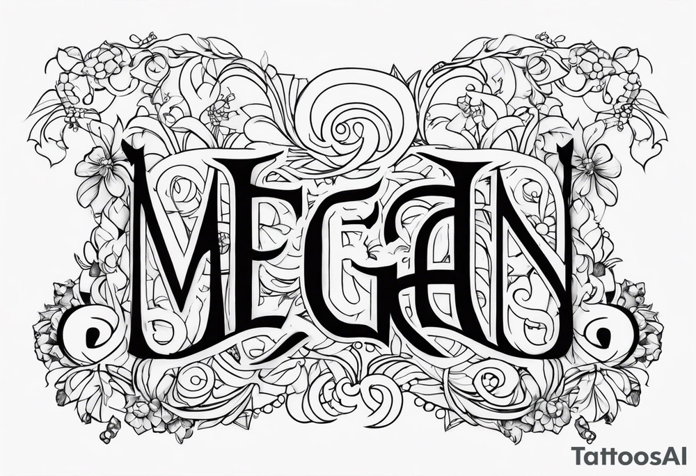 name Megan tattoo idea