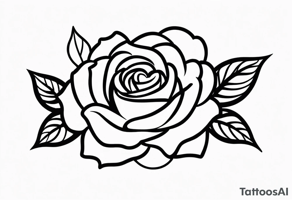 Rosa name with heart tattoo idea