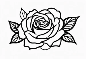 Rosa name with heart tattoo idea