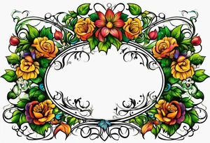 Oval vines, wrapping tattoo idea