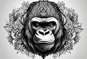 A gorilla, cheetah, rhino, rat tattoo idea