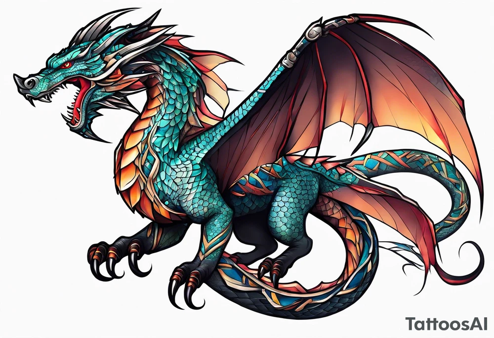 Wyvern tattoo idea