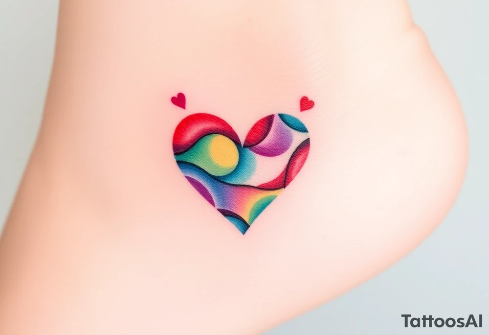 autism heart shape symbol tattoo idea
