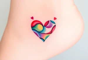 autism heart shape symbol tattoo idea