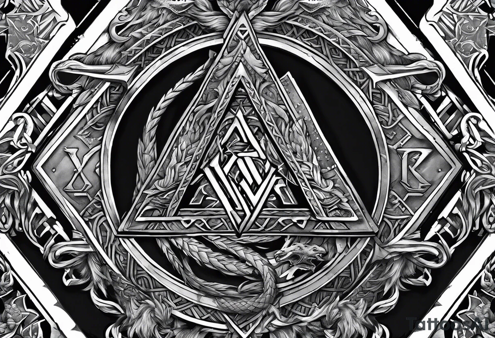 Valhalla sword chain barbed wire
dragon axe Valknut tattoo idea Valhalla sword chain barbed wire
dragon axe Valknut tattoo idea