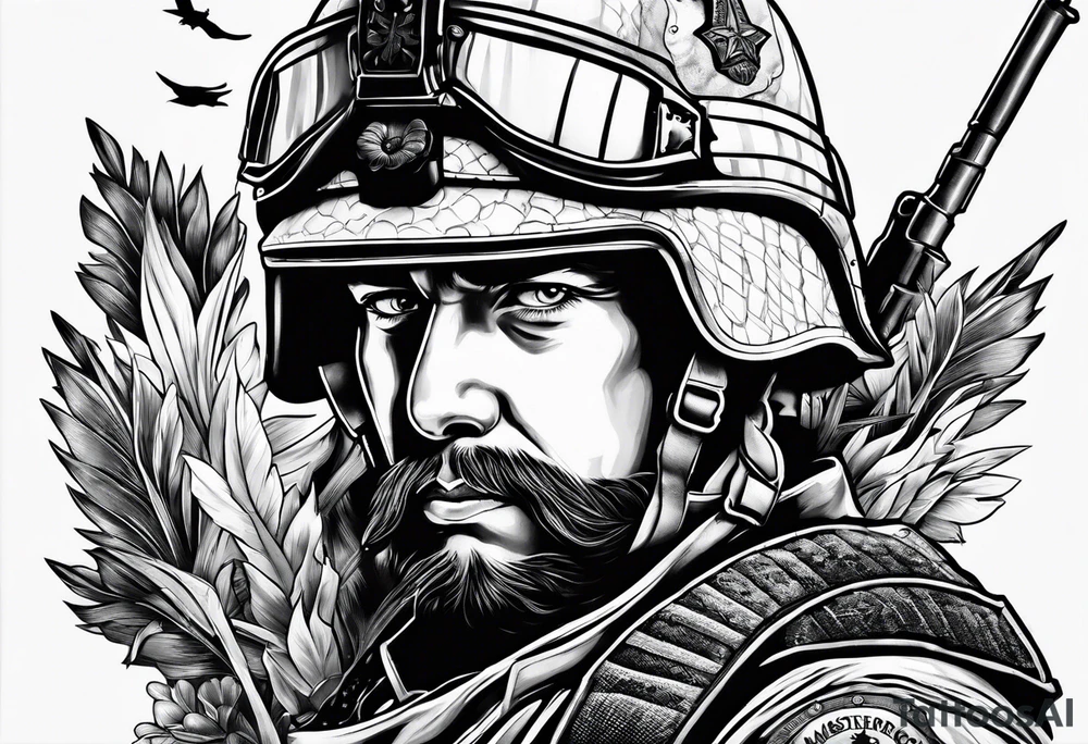Military memorial tattoo idea