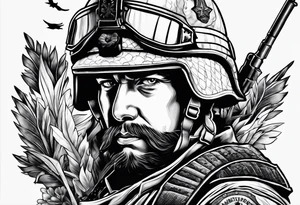 Military memorial tattoo idea