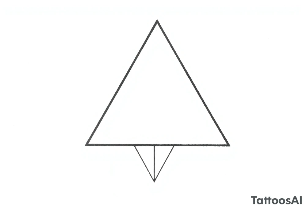 I want triangle. Spirit mind and body. Three triangles with same width and height. The first will be slightly shifted to the right and the second slightly shifted down tattoo idea