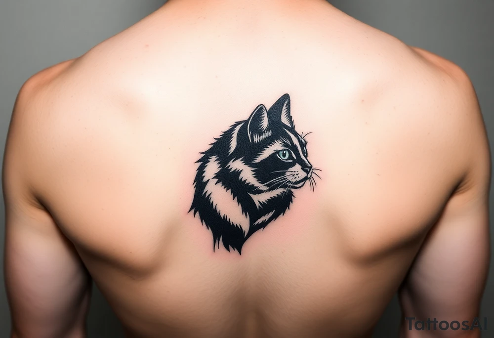 black cat tattoo idea